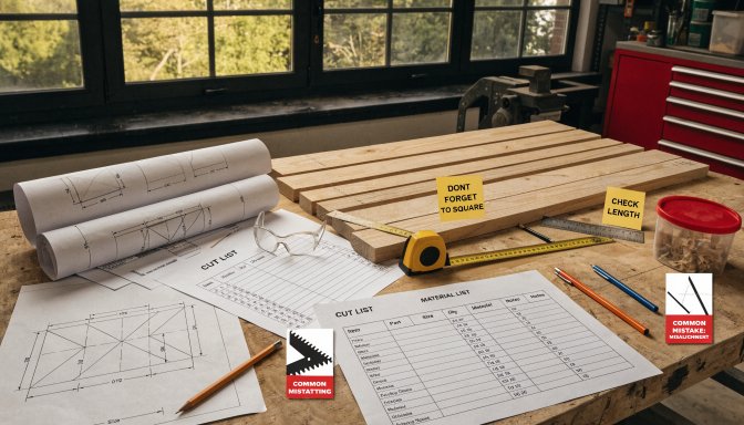 Wood project planning mistakes shown before the first cut
