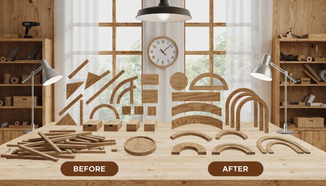 Waste reduction using a better woodworking cut list and board layout