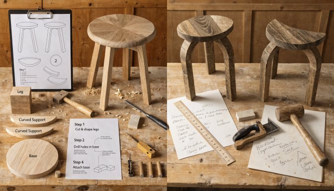 Easy-to-follow woodworking plan with clear diagrams and step-by-step layout