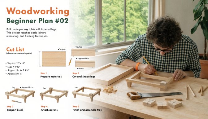 Step-by-step woodworking plans improving build clarity on a beginner project